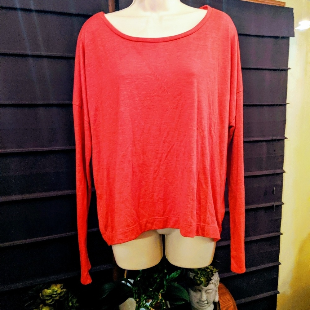 Old Navy brand cropped orange top women's XL